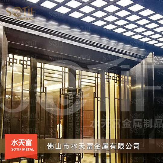 酒店不銹鋼大門裝飾工程